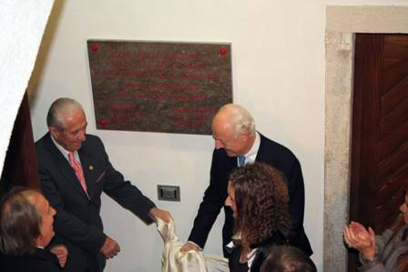 Scoprimento della targa per l’inaugurazione di Castel Bembo a Valle d’Istria con il Sottosegretario agli Esteri Stefan De Mistura