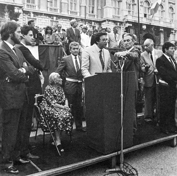 Discorso ufficiale in Piazza dell’Unità d’Italia, Trieste per il Raduno mondiale degli esuli nel 1987